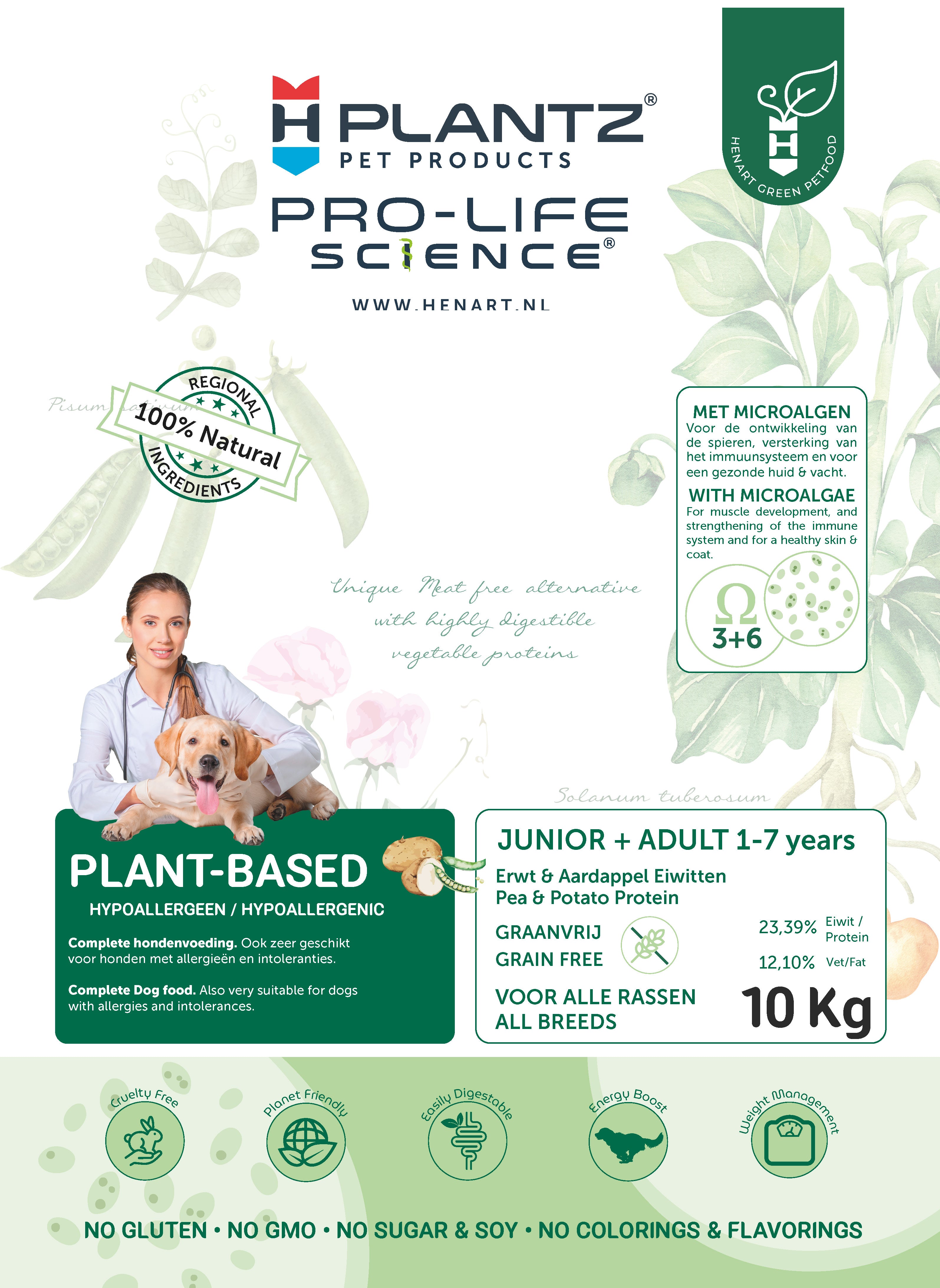 Plant-based dry food with yucca extract | Junior & Adult