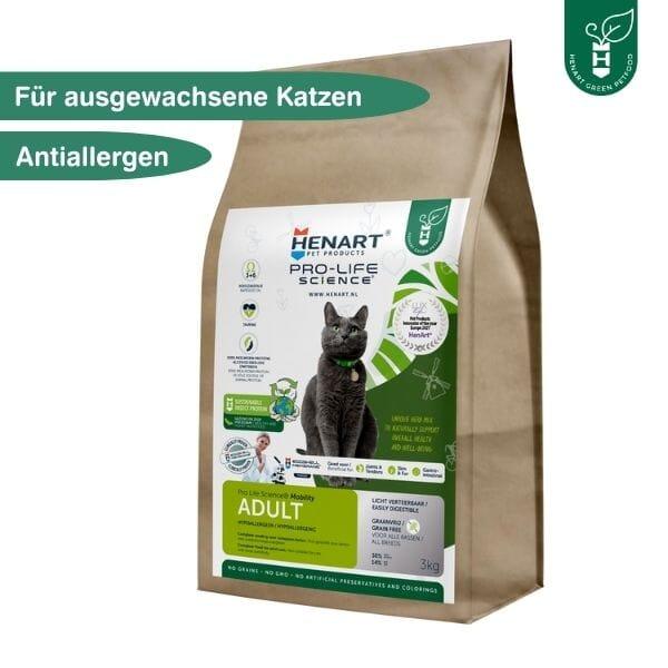 Insekten-Trockenfutter für ausgewachsene Katzen - HenArt® | Nachhaltiges Tierfutter für Hund und Katze 