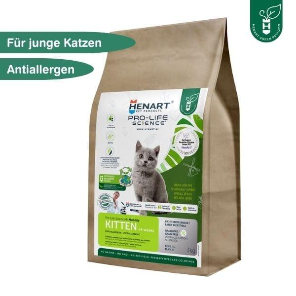 Insekten-Trockenfutter für Kitten & junge Katzen - HenArt® | Nachhaltiges Tierfutter für Hund und Katze 